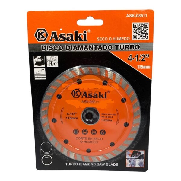 Disco Diamantado Turbo 4 1/2" / valor con IVA por 6 unidades
