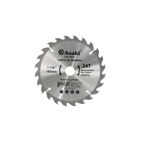 disco sierra 24t asaki 1000x1000 Disco Para Sierra 7 1/4"x24T / valor con IVA por 6 unidades
